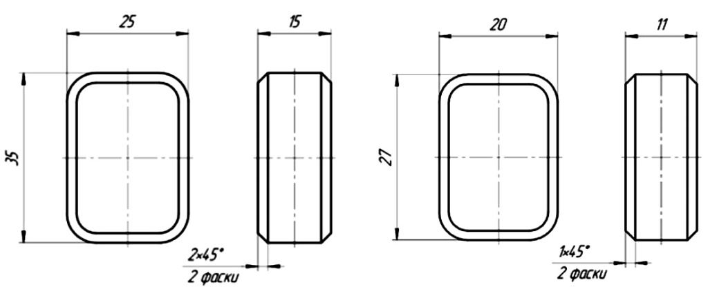 Чертеж таблетки ZPW-23